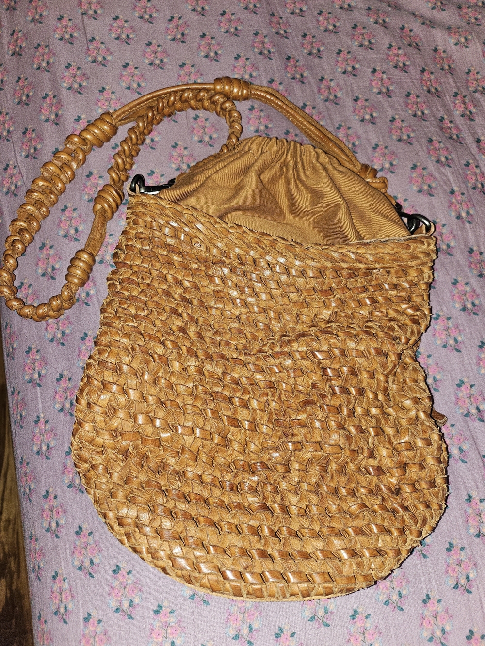 Latico Woven Bucket Shoulder Bag in Brown - Picture 5 of 8